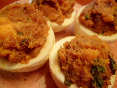 残りカレーで☆カレーゆで卵